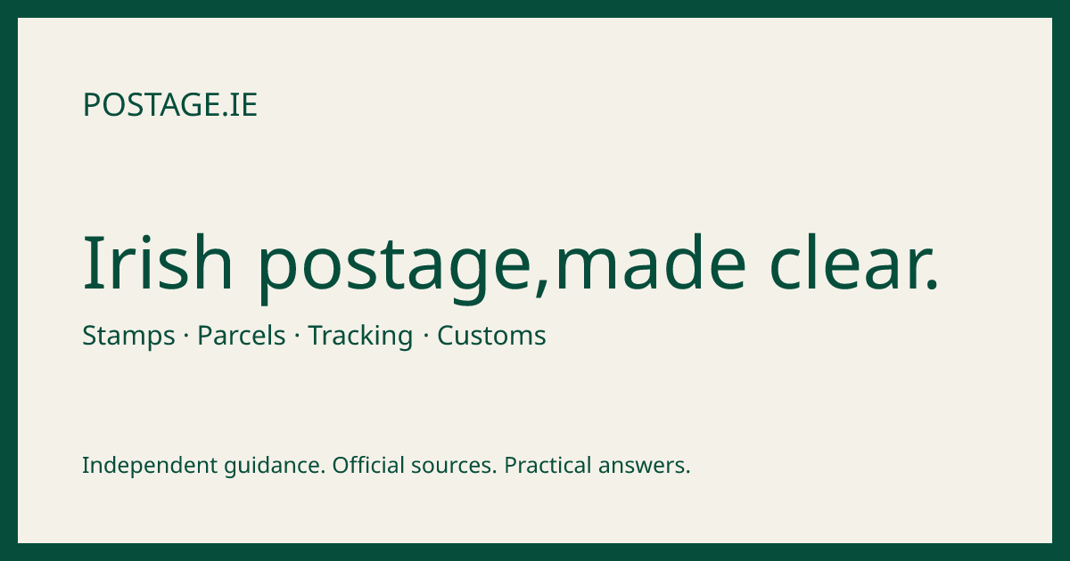 Irish Postage Calculator & Stamp Prices 2026 | Postage.ie